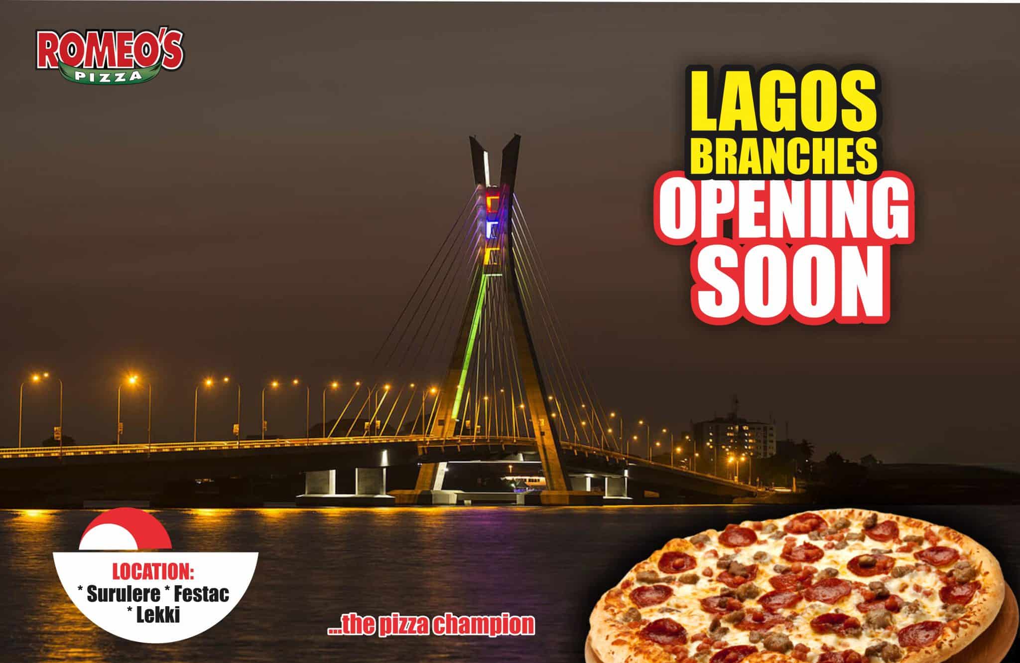 Romeos Pizza and Coldberry Ice Cream to berth in Lagos. Romeo's Pizza